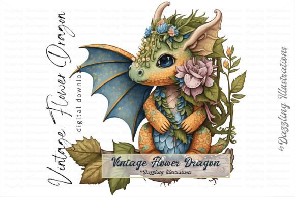 Embracing the Vintage-Style Watercolor Flower Dragon in Modern Creative Projects