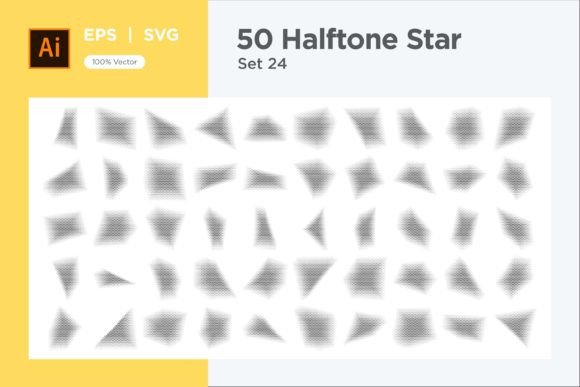 Exploring the Creative Power of the Stars Shape Halftone Background 50-24
