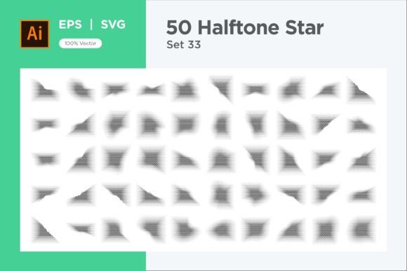 Stars Shape Halftone Background 50-33: A Creative Vector Resource for Modern Visuals