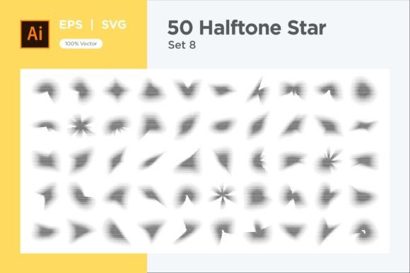 Stars Shape Halftone Background 50-8: When Repetition Meets Subtle Texture